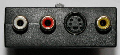 S-video on the back on a SCART adapter (4-pin mini-DIN)
