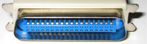 The according male 36-pin micro ribbon connector
